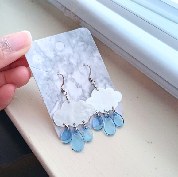 Rain clouds earrings - Picture 2 of 2